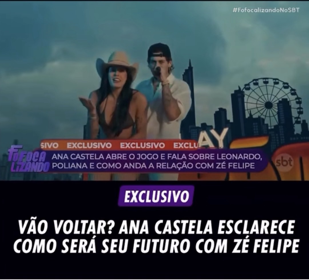 Ana Castela abre o coração no Fofocalizando e descarta volta com Zé Felipe: “Hoje é só amizade”