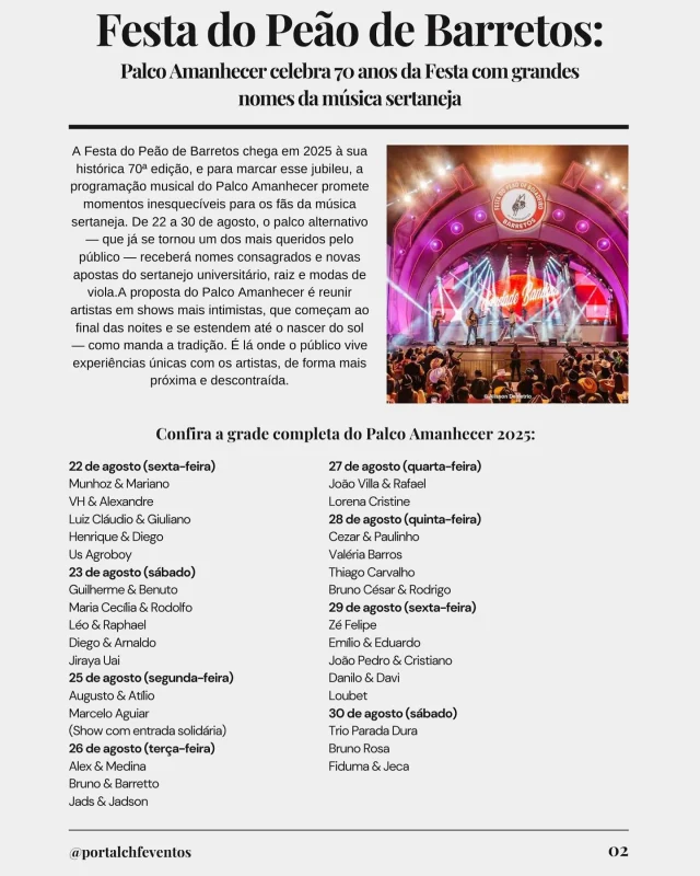 Instagram Portal CHF Eventos